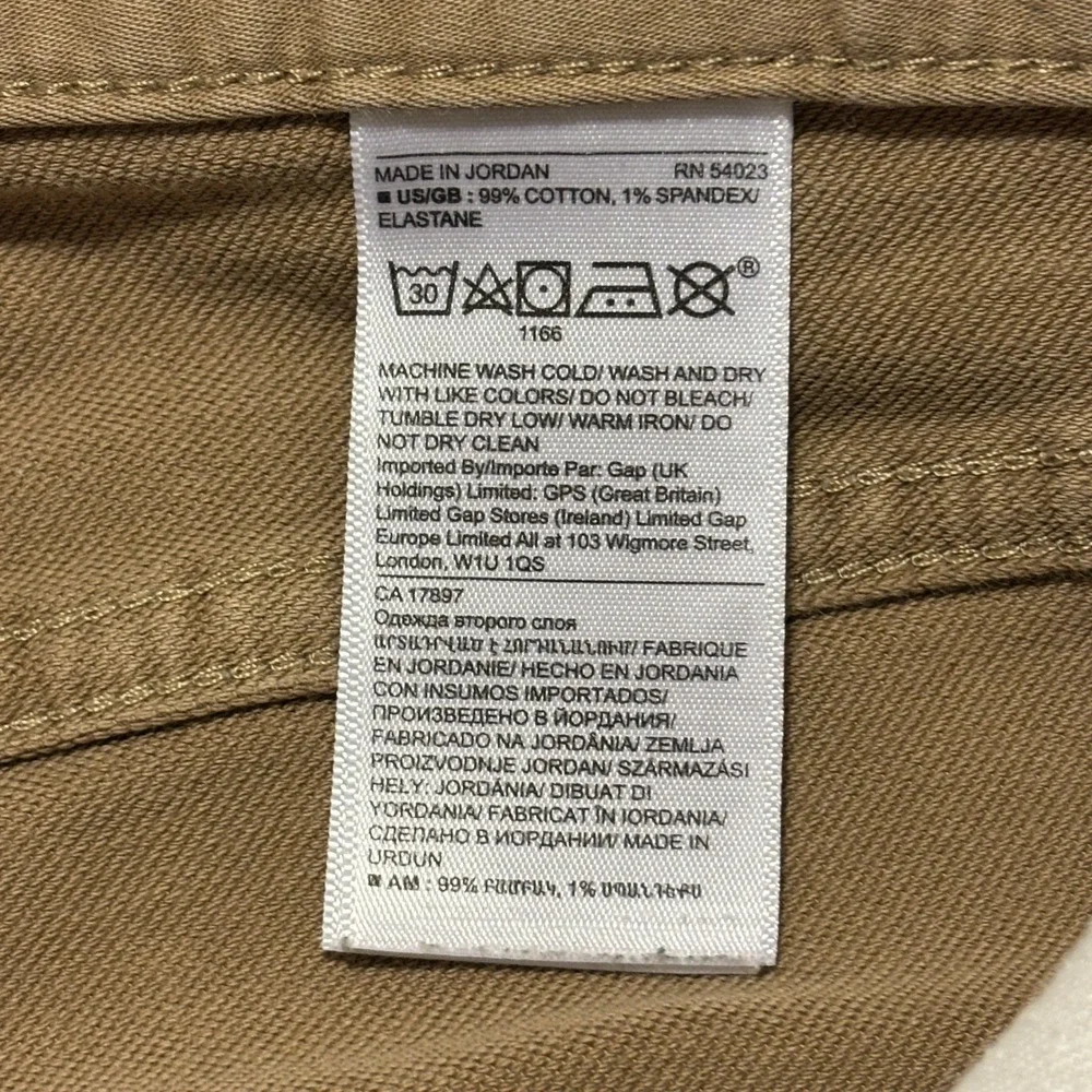 Banana Republic Mens Slim Traveler Khaki Brown 5-Pocket Chino Pants 33x32 488420